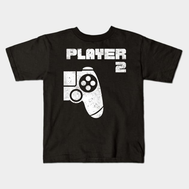 Player 1 Player 2 Gamer Partnerlook Kids T-Shirt by Schwarzweiss